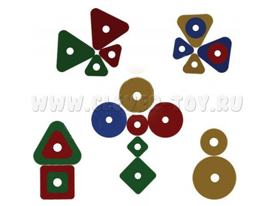 Набор геометрических фигур для деревянного математического планшета Набор геометрических фигур для деревянного математического планшета