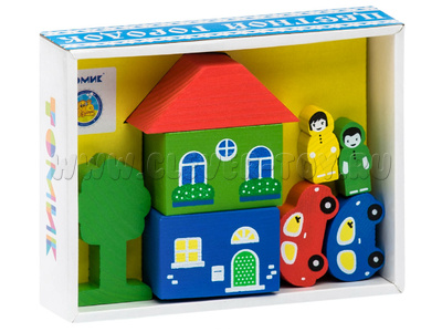 Конструктор "Цветной городок" жёлтый Конструктор "Цветной городок" жёлтый