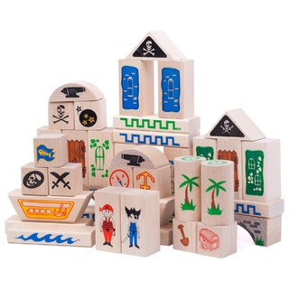 Конструктор деревянный "Пираты" (40 деталей) - остатки