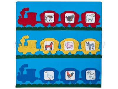 Коврик "Паровозики" (фетр) Коврик "Паровозики" (фетр)