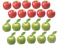 Набор магнитных карточек для устного счета "Яблоки"*