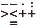 Набор магнитных карточек "Знаки действий" (фон белый)