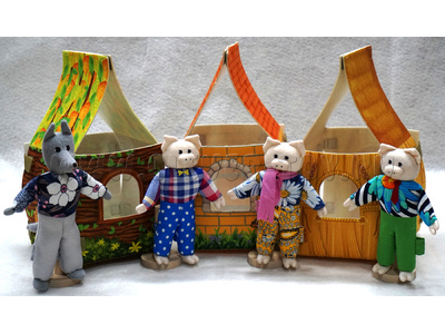 Театр "Три поросенка" в комплекте 3 домика Театр "Три поросенка" в комплекте 3 домика