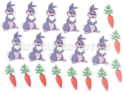 Набор магнитных карточек для устного счёта: "Зайцы и морковки"* Набор магнитных карточек для устного счёта: "Зайцы и морковки"*