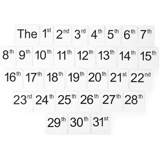 Набор магнитных карточек "Числительные" (EN, цифры, белый)*