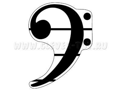 Магнитная карточка Басовый ключ Фа